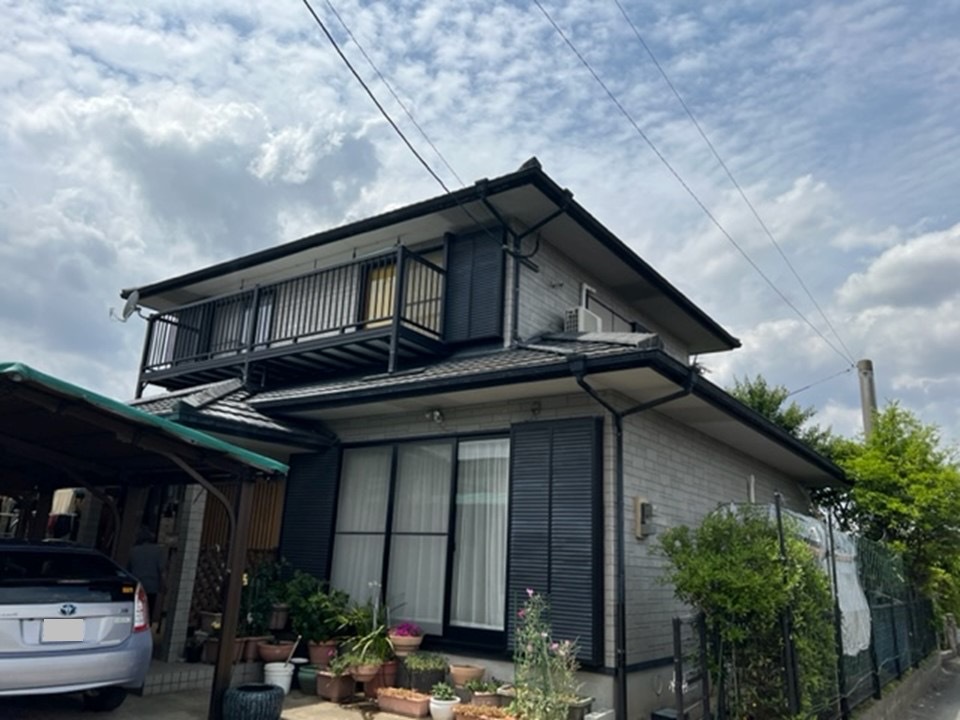 大川市の外壁塗装、ビフォー（施工前）